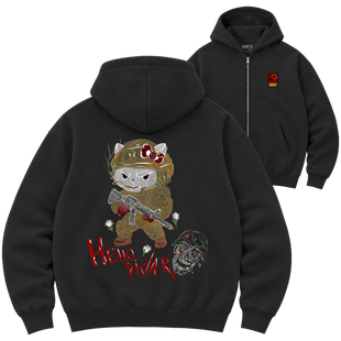 Зіп-худі Premium "HELLO PID*R (FULL COLOR)", колір Чорний zip-hudi-premium-hello-pidr-full-color-black-xxs фото