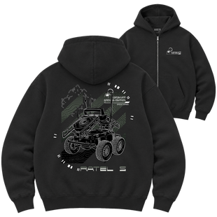 Зіп-худі Premium "Ratel S", колір Чорний zip-hudi-premium-ratel-s-black-xxs фото