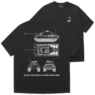 Футболка оверсайз Premium "Sd.Kfz. 182 Pz.Kpfw.VI Ausf.B King Tiger", колір Чорний futbolka-oversaiz-premium-sd-kfz-182-pz-kpfw-vi-ausf-b-king-tiger-black-xxs фото