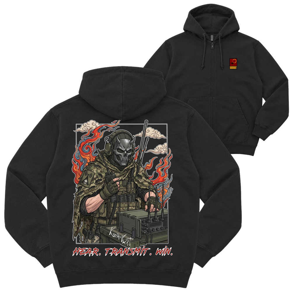 Зіп-худі "HEAR. TRANSMIT. WIN.", колір Чорний zip-hudi-hear-transmit-win-black-xxs фото