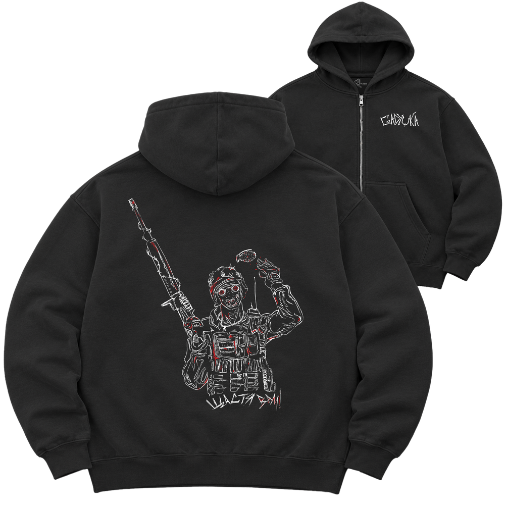 Зіп-худі Premium "Good Luck", колір Чорний zip-hudi-premium-good-luck-black-xxs фото