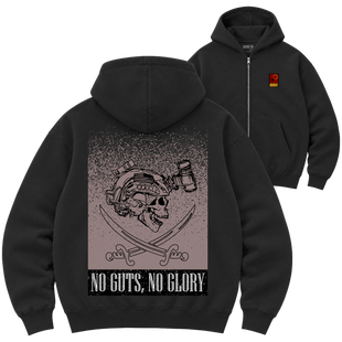 Зіп-худі Premium "NO GUTS, NO GLORY", колір Чорний zip-hudi-premium-no-guts-no-glory-black-xxs фото