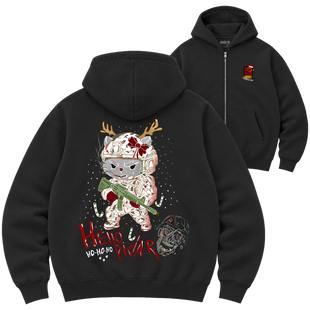 Зіп-худі Premium "HELLO PID*R (XMAS)", колір Чорний zip-hudi-premium-hello-pidr-xmas-black-xxs фото