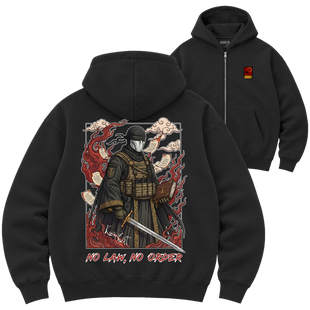 Зіп-худі Premium "NO LAW, NO ORDER", колір Чорний zip-hudi-premium-no-law-no-order-black-xxs фото