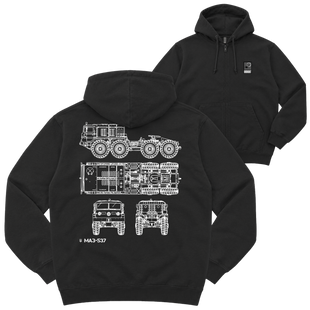 Зіп-худі "MAZ-537", колір Чорний zip-hudi-maz-537-black-xxs фото