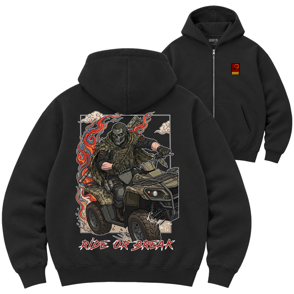 Зіп-худі Premium "RIDE OR BREAK", колір Чорний zip-hudi-premium-ride-or-break-black-xxs фото