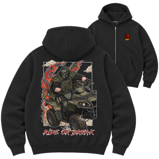 Зіп-худі Premium "RIDE OR BREAK", колір Чорний zip-hudi-premium-ride-or-break-black-xxs фото