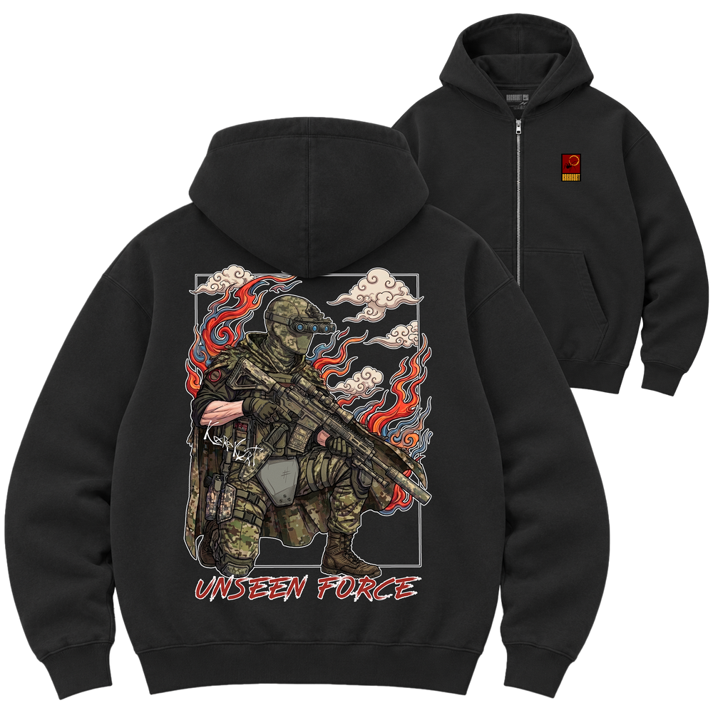 Зіп-худі Premium "UNSEEN FORCE", колір Чорний zip-hudi-premium-unseen-force-black-xxs фото