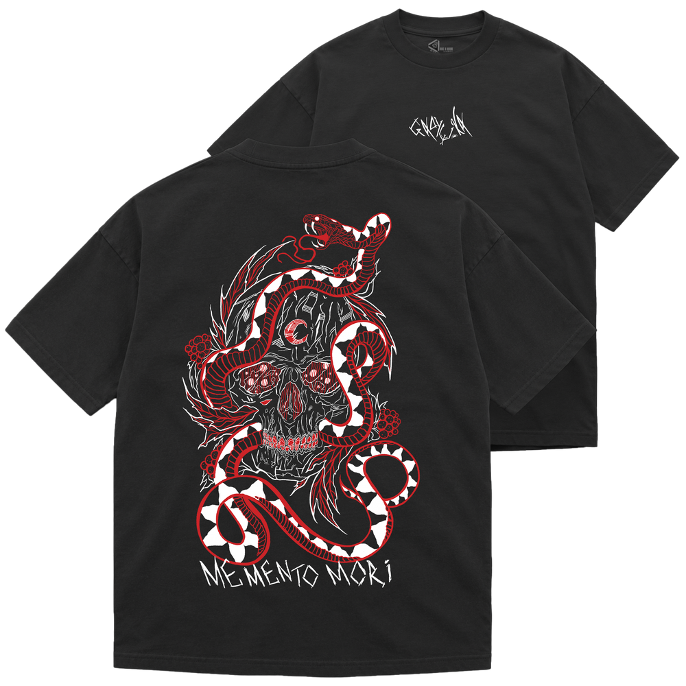 Футболка Premium "Memento mori (Red)", колір Чорний futbolka-premium-memento-mori-red-black-xxs фото
