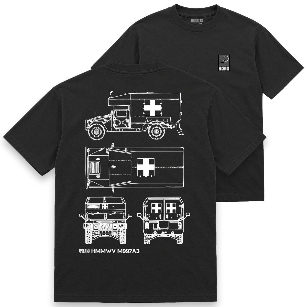 Футболка Premium "HMMWV M997A3", колір Чорний futbolka-premium-hmmwv-m997a3-black-xxs фото