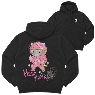 Зіп-худі "HELLO PID*R (PINK EDITION)", колір Чорний zip-hudi-hello-pidr-pink-edition-black-xxs фото