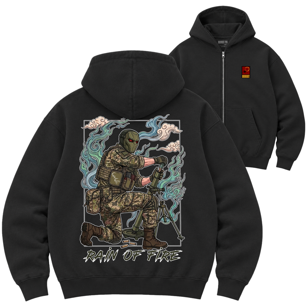 Зіп-худі Premium "RAIN OF FIRE", колір Чорний zip-hudi-premium-rain-of-fire-black-xxs фото