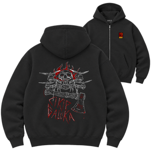 Зіп-худі Premium "СІКІР-БАШКА", колір Чорний zip-hudi-premium-sikir-bashka-black-xxs фото