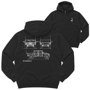 Зіп-худі "Hummer H1", колір Чорний zip-hudi-hummer-h1-black-xxs фото