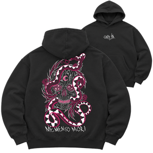Худі Premium "Memento mori (Pink)", колір Чорний hudi-premium-memento-mori-pink-black-xxs фото