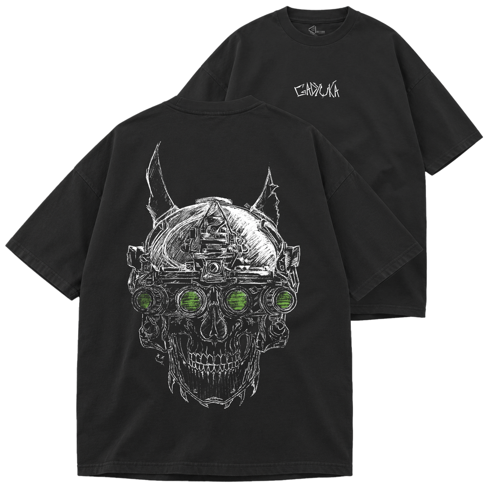 Футболка оверсайз Premium "NVD Skull", колір Чорний futbolka-oversaiz-premium-nvd-skull-black-xxs фото