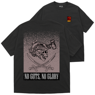 Футболка оверсайз Premium "NO GUTS, NO GLORY", колір Чорний futbolka-oversaiz-premium-no-guts-no-glory-black-xxs фото