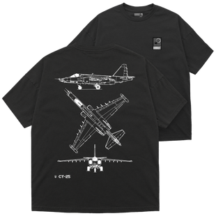 Футболка оверсайз Premium "Su-25", колір Чорний futbolka-oversaiz-premium-su-25-black-xxs фото