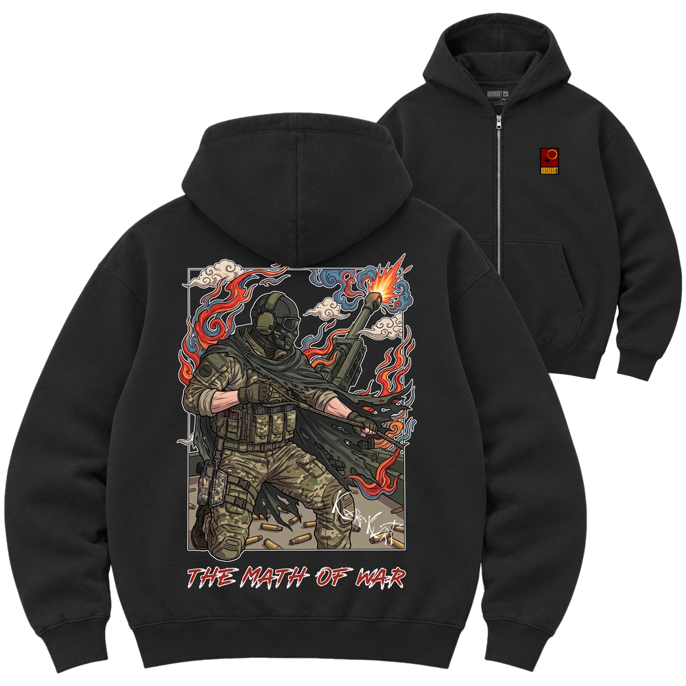 Зіп-худі Premium "THE MATH OF WAR", колір Чорний zip-hudi-premium-the-math-of-war-black-xxs фото