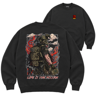 Світшот Premium "LIFE IS THE MISSION", колір Чорний svitshot-premium-life-is-the-mission-black-xxs фото