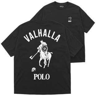 Футболка оверсайз Premium "VALHALLA POLO", колір Чорний futbolka-oversaiz-premium-valhalla-polo-black-xxs фото