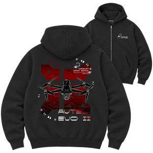 Зіп-худі Premium "Autel EVO II", колір Чорний zip-hudi-premium-autel-evo-ii-black-xxs фото