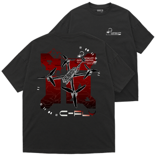Футболка оверсайз Premium "C-fly", колір Чорний futbolka-oversaiz-premium-c-fly-black-xxs фото
