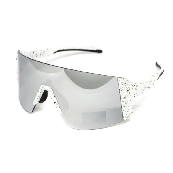 Окуляри захисні Global Vision Astro White (G-Tech™ silver), дзеркальні сірі в білій оправі (з можливістю установки діоптрійної вставки)
